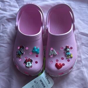 CROCS Kids Light Pink Clogs with Fun Charms